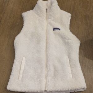 Patagonia Cream Sherpa Fleece Vest - Women's Zip Front